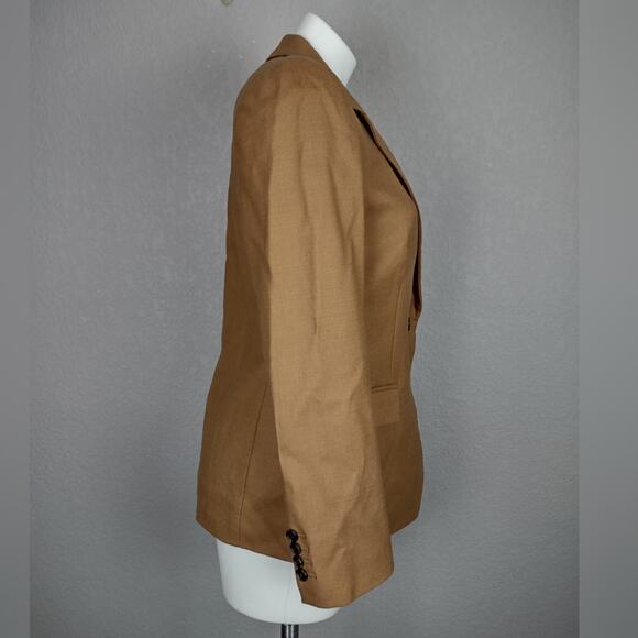 J.Crew $248 Helena blazer in wool-blend flannel Camel Size 4 - Picture 4 of 16